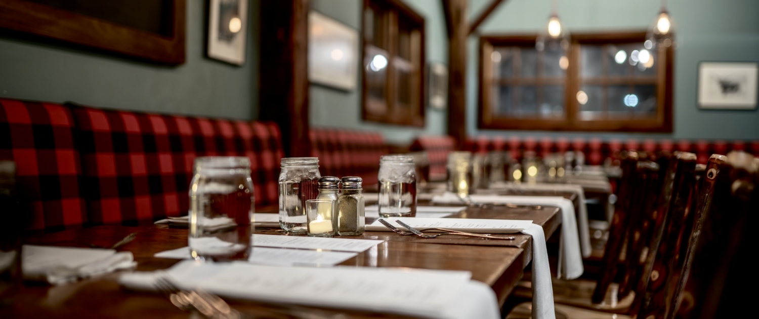 rustic table set for private event
